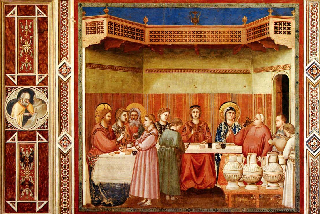 Giotto, Nozze a Cana di Galilea, Cappella degli Scrovegni - Padova