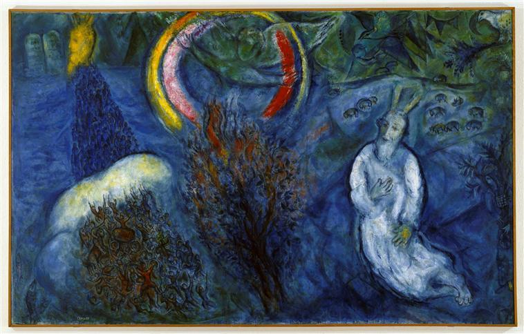 Marc Chagall, Mosè davanti al roveto ardente