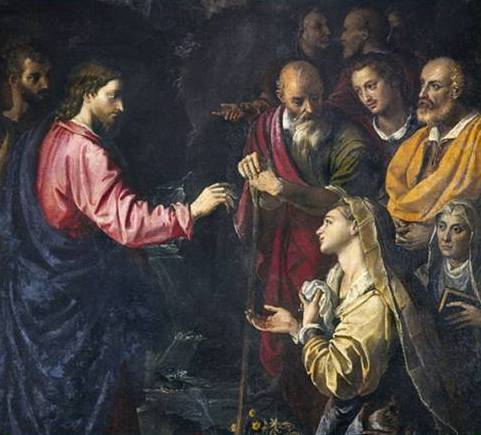 Alessandro Allori detto il Bronzino, Cristo e la Cananea, Chiesa San Giovanni Evangelista - Roma