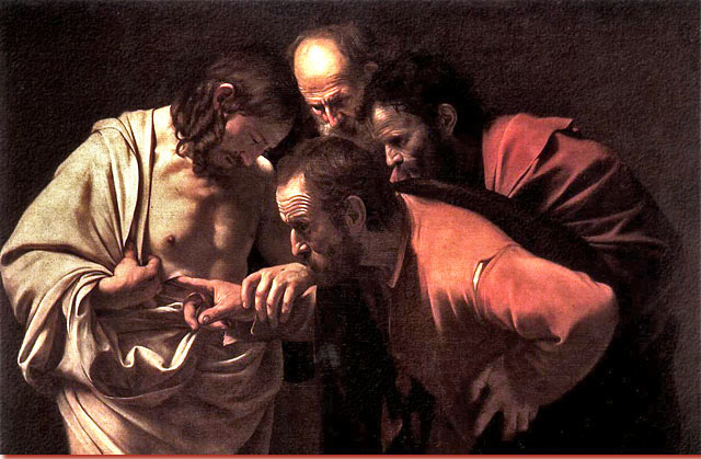 Caravaggio, Incredulità di San Tommaso, Bildergalerie von Sanssouci - Potsdam
