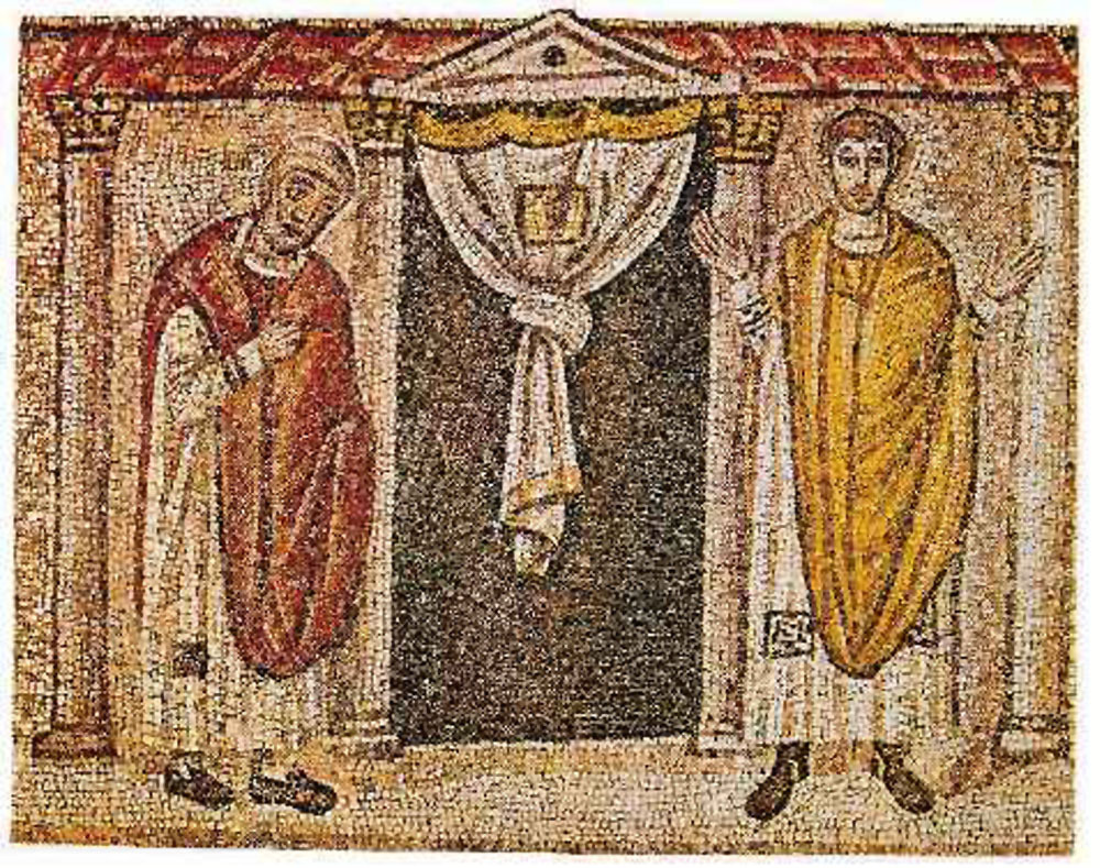 Il fariseo ed il pubblicano - Mosaico, Basilica di Sant'Apollinare In Classe - Ravenna